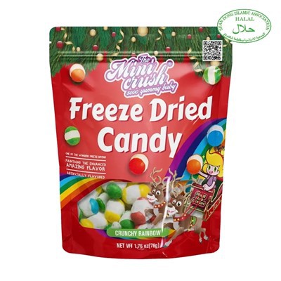 Frystørkede regnbuebønner