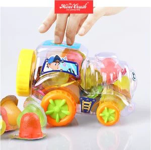 Blandet smak Mini frukt Mini bil Jelly kreative Jar